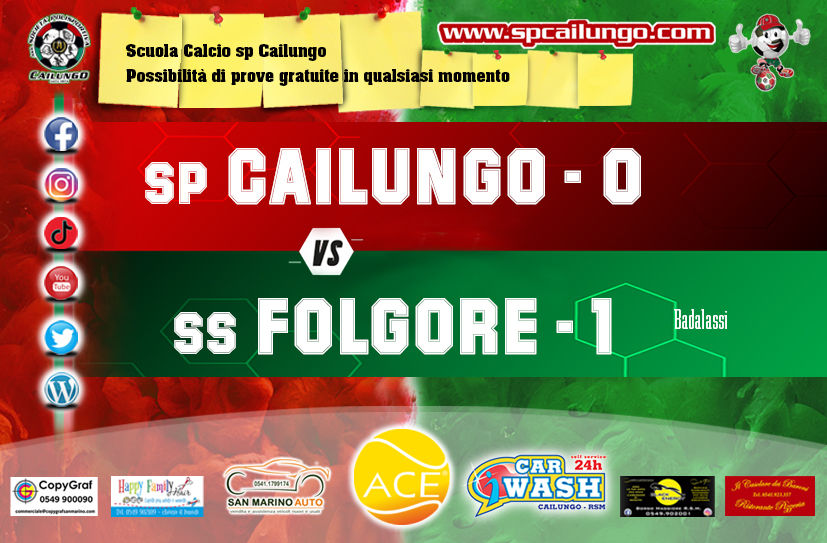 Cailungo vs Folgore 0-1 Partita persa