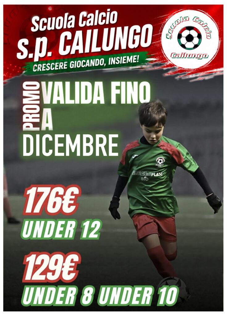 Scuola Calcio sp CAILUNGO - super promozione fino a dicembre