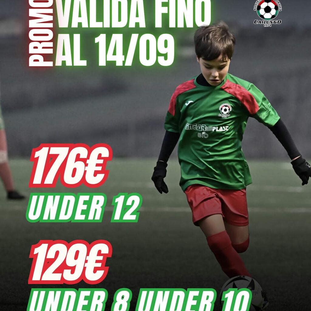 Scuola Calcio sp CAILUNGO - nuova super promozione entro il 14 settembre