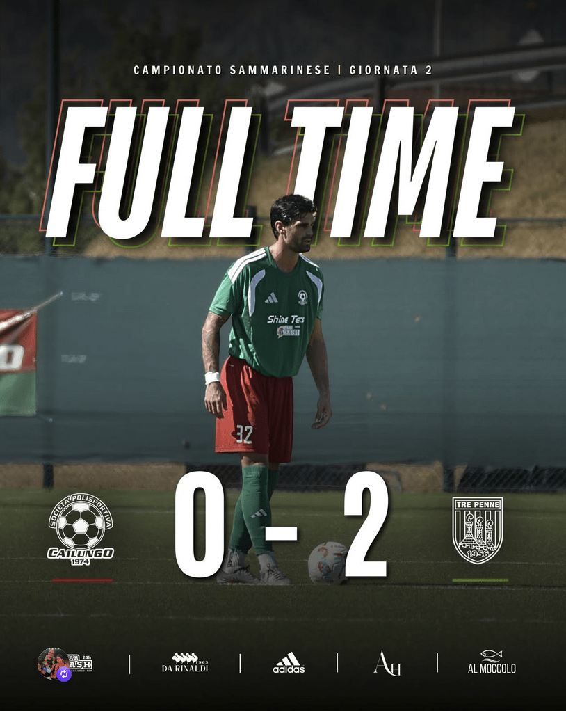 Cailungo calcio - terza sconfitta nel campionato sammarinese