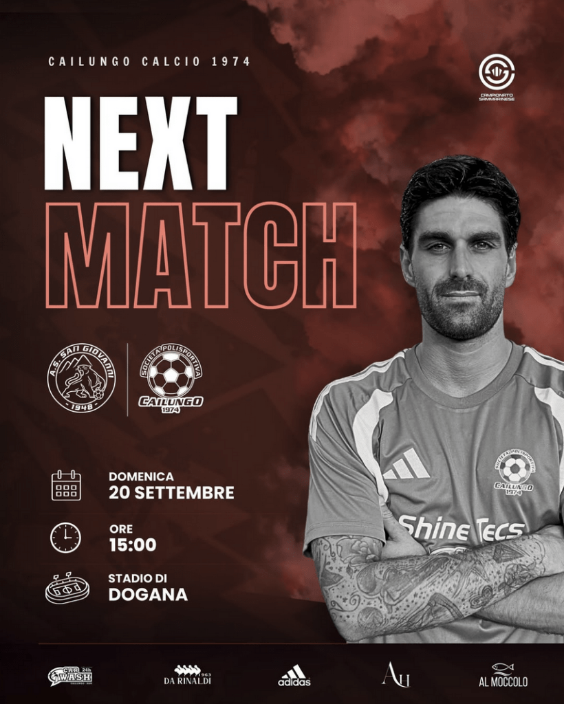 Cailungo calcio - quanta giornata a programma